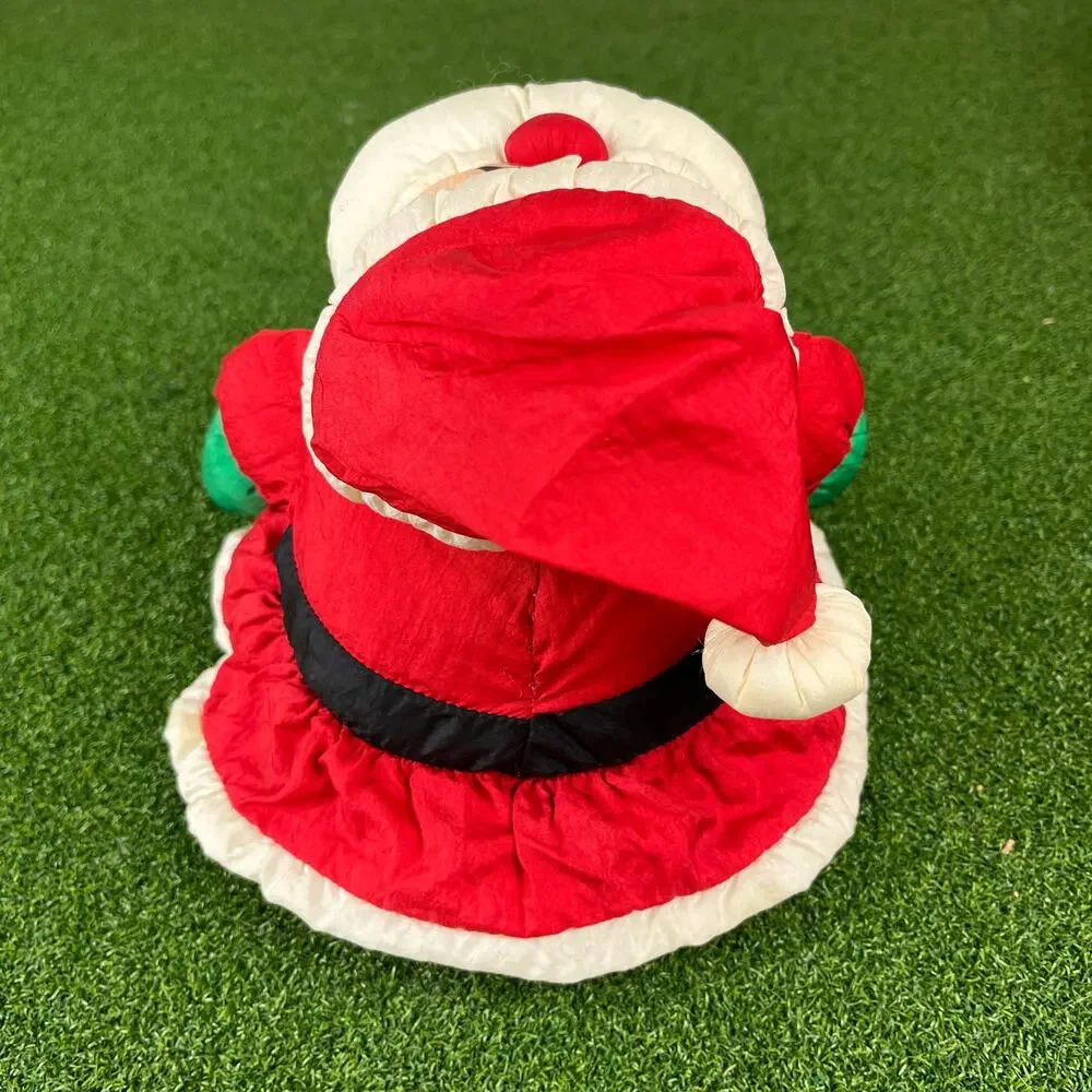 Vintage Hallmark Puffy Nylon Santa Claus Plush Toy 13